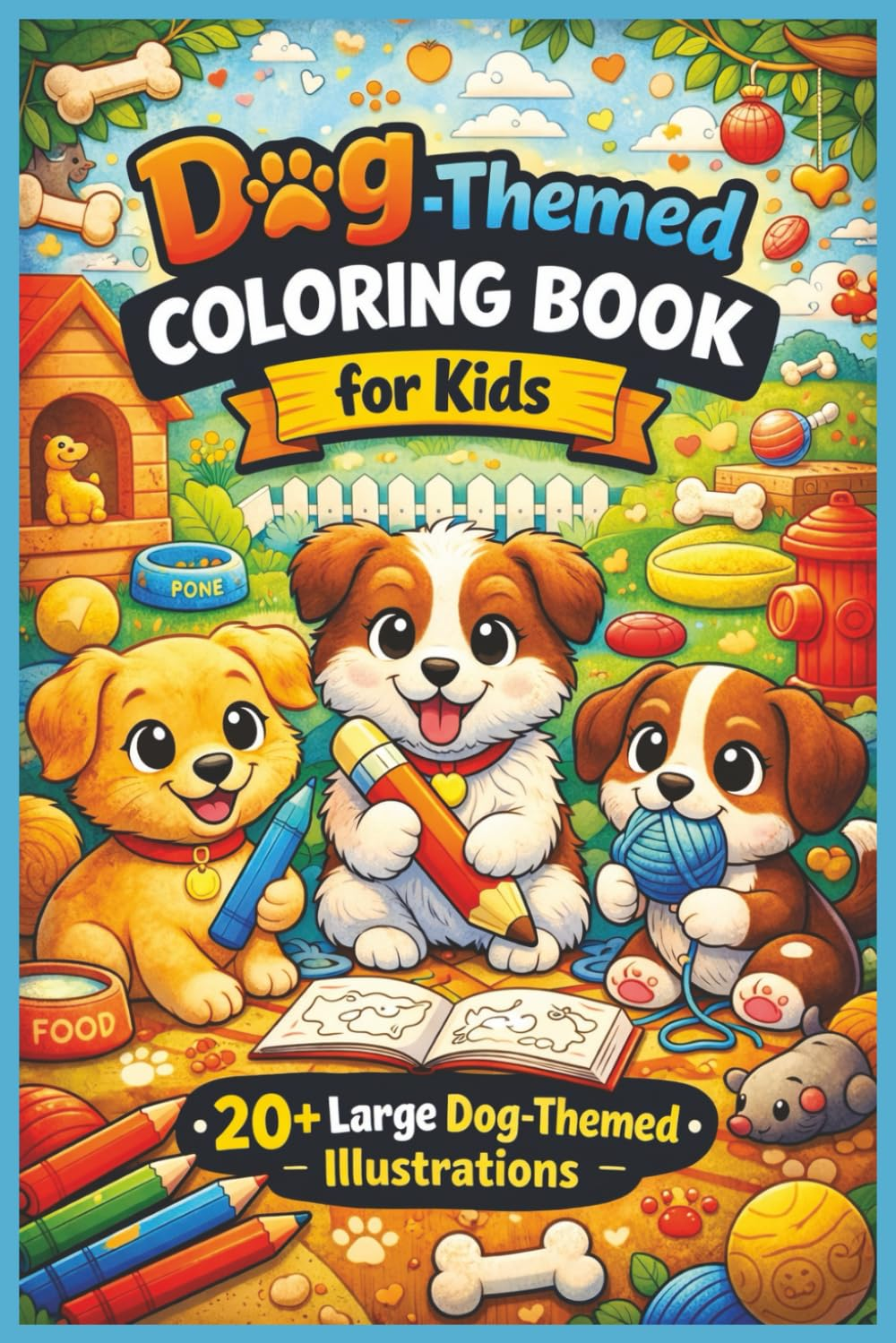 Dog-Themed Coloring Book for Kids